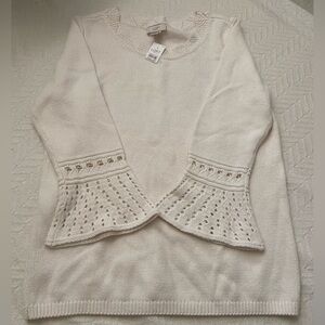 Loft Outlet Women’s Off White Sweater Crew Neck